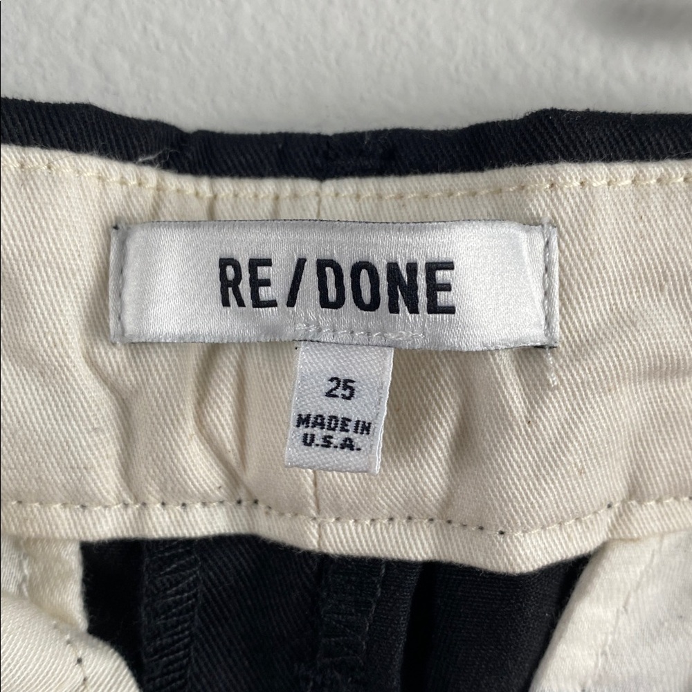Re/Done Cut Off Trouser Short | High Rise, 4 Pockets | Black - Picture 11 of 13